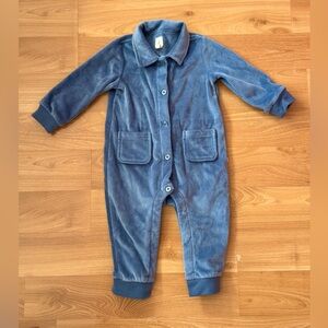 GAP Baby Cozy Blue Kids Corduroy Footie